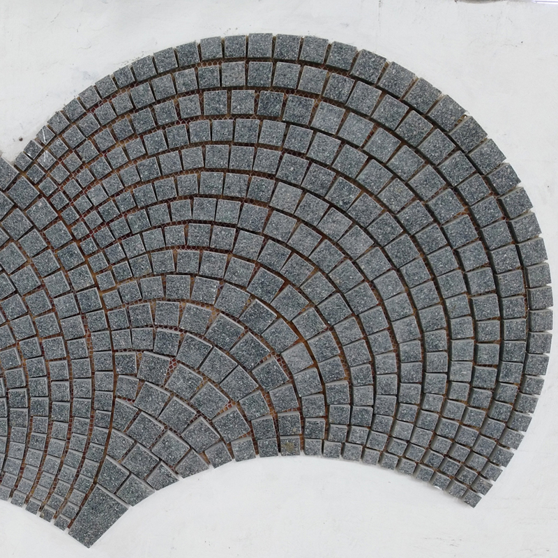 Fan shape paving stone